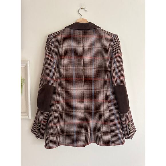 VERONICA BEARD Destry Houndstooth Plaid Dickey Jacket Blazer Size 4 - Picture 8 of 8